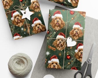 Cavapoo Christmas Wrapping Paper | Cavapoo Xmas Wrapping Paper | Cavapoo Lover Gift | Dog Christmas Wrapping Paper