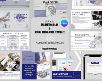 Accounting Business Template| Marketing for Accounting Business | Social Media for Accountants | Accounting firm marketing plan
