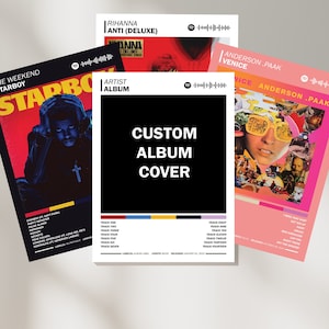 Póster personalizado / Póster musical impreso / Póster de portada de álbum / Póster de lista de canciones impreso / Arte de pared