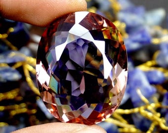 55.50 Ct+ Natural Oval Color Change Alexandrite Flawless Certified Loose Gemstone