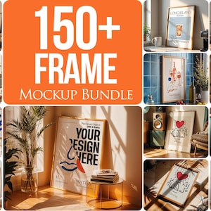 150+ Rahmen Mockup PSD Bundle Set, Rahmen Mockup Bundle, 150 PSD Wand Mockup Rahmen, PSD Rahmen Bundle, Psd Smart Objekt