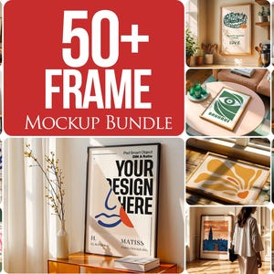 50+ Frame Mockup PSD Bundle Set, Frame Mockup Bundle, 50 PSD Wall Mockup Frame, PSD Frame Bundle, Psd Smart Object