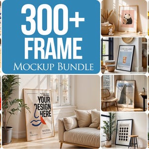 300+ Frame Mockup PSD Bundle Set, Frame Mockup Bundle, 150 PSD Wall Mockup Frame, PSD Frame Bundle, Psd Smart Object