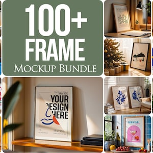 100+ Frame Mockup PSD Bundle Set, Frame Mockup Bundle, 100 PSD Wall Mockup Frame, PSD Frame Bundle, Psd Smart Object