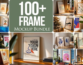100+ Frame Mockup PSD Bundle Set, Frame Mockup Bundle, 100 PSD Wall Mockup Frame, PSD Frame Bundle, Psd Smart Object