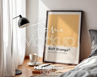 Vertical Frame Mockup: Wall Art Poster Mockup (PSD)