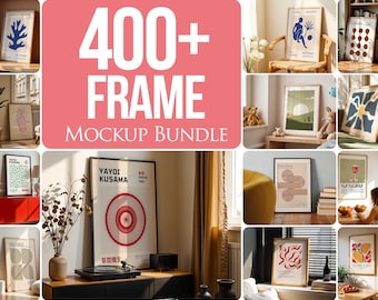 400+ Frame Mockup PSD Bundle: Wall Art Display (Digital Download)