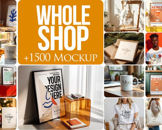 1500+ PSD Mockup Bundle: Whole Shop Lifetime Access
