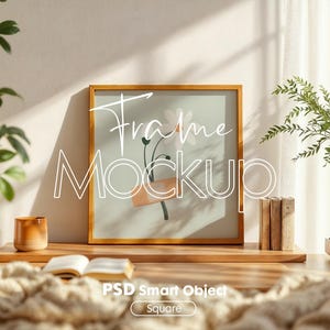 Fyrkantig rammodell PSD: Interiörkonstdisplay (digital nedladdning)