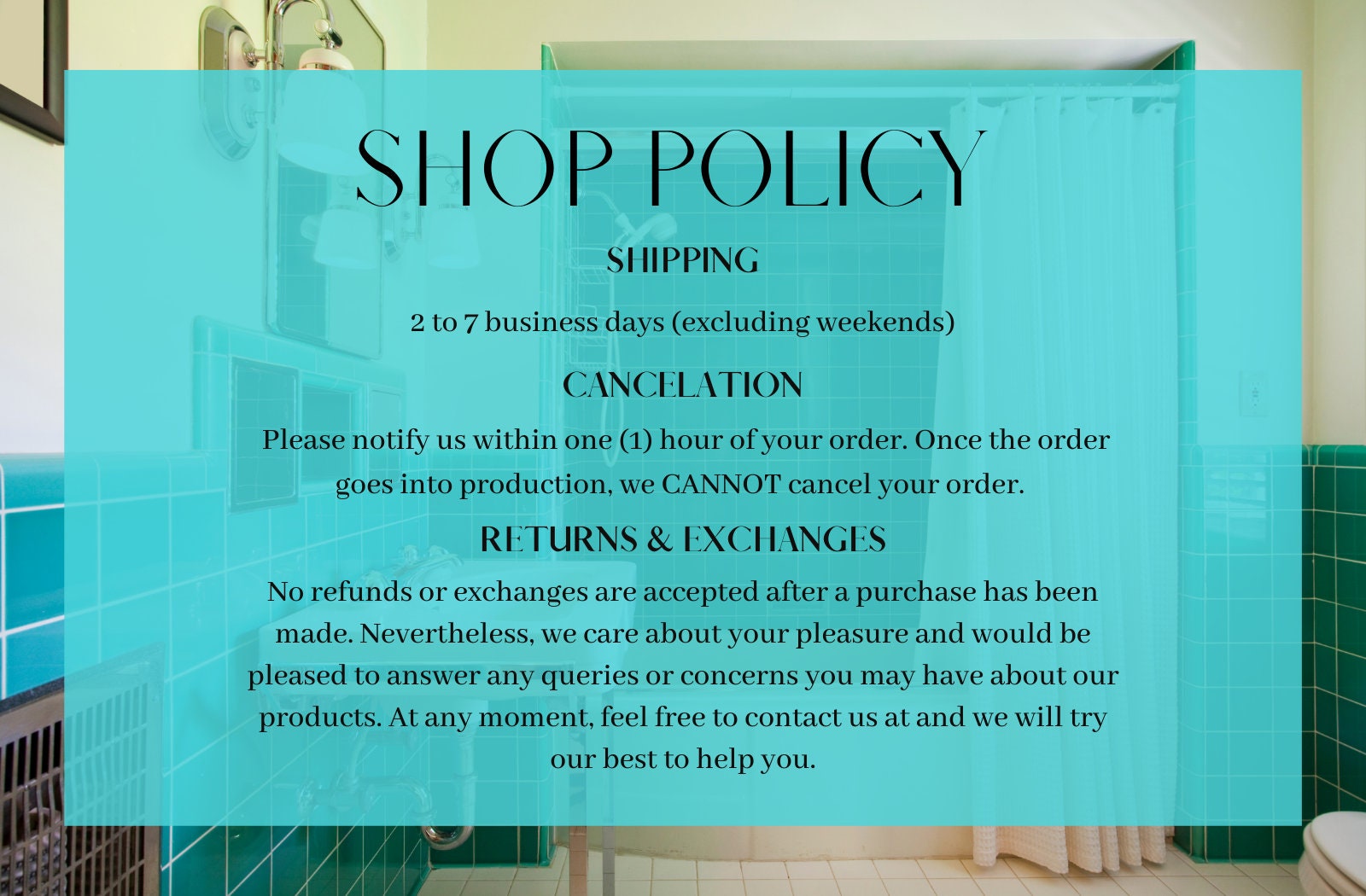 Art Deco Bath Mat Turquoise Fan Pattern Nonslip, Unique and Stylish