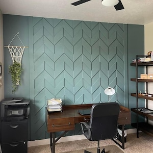 Customized Accent Wall Plans, Amazing Wall Design, Trim Wall Design, Digital Download , Unique Wall Design With Blueprints And Cutting List