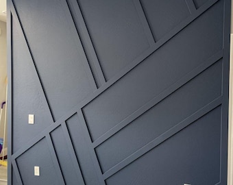 Geometriska väggpaneler, modern accentväggdesign