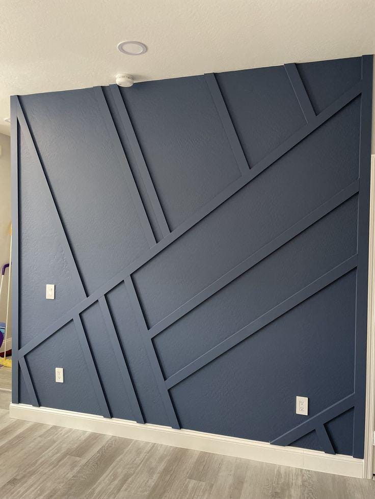 Geometric Wall Paneling, Modern Accent Wall Design - Etsy