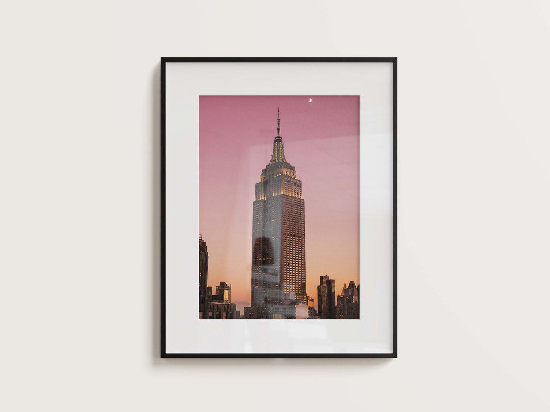 Sunset Cityscape, Architectural Printable Wall Art, Building Printable