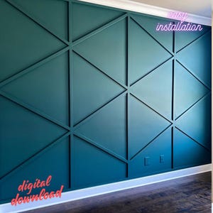 Customized Accent Wall Plans, Amazing Wall Design, Trim Wall Design, Digital Download , Unique Wall Design With Blueprints And Cutting List