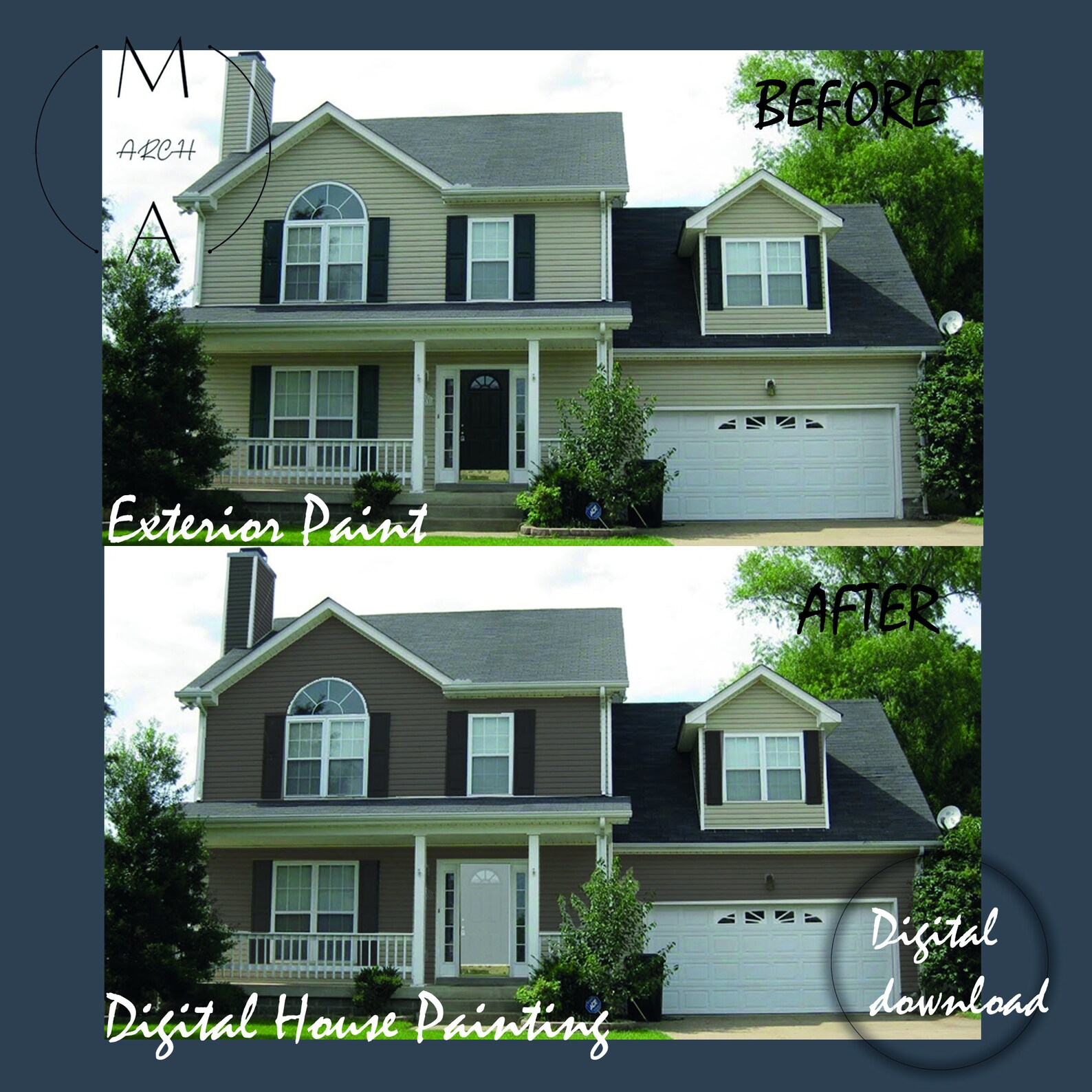 Exterior Paint Renderingsinterior Design Service Edesigncustom