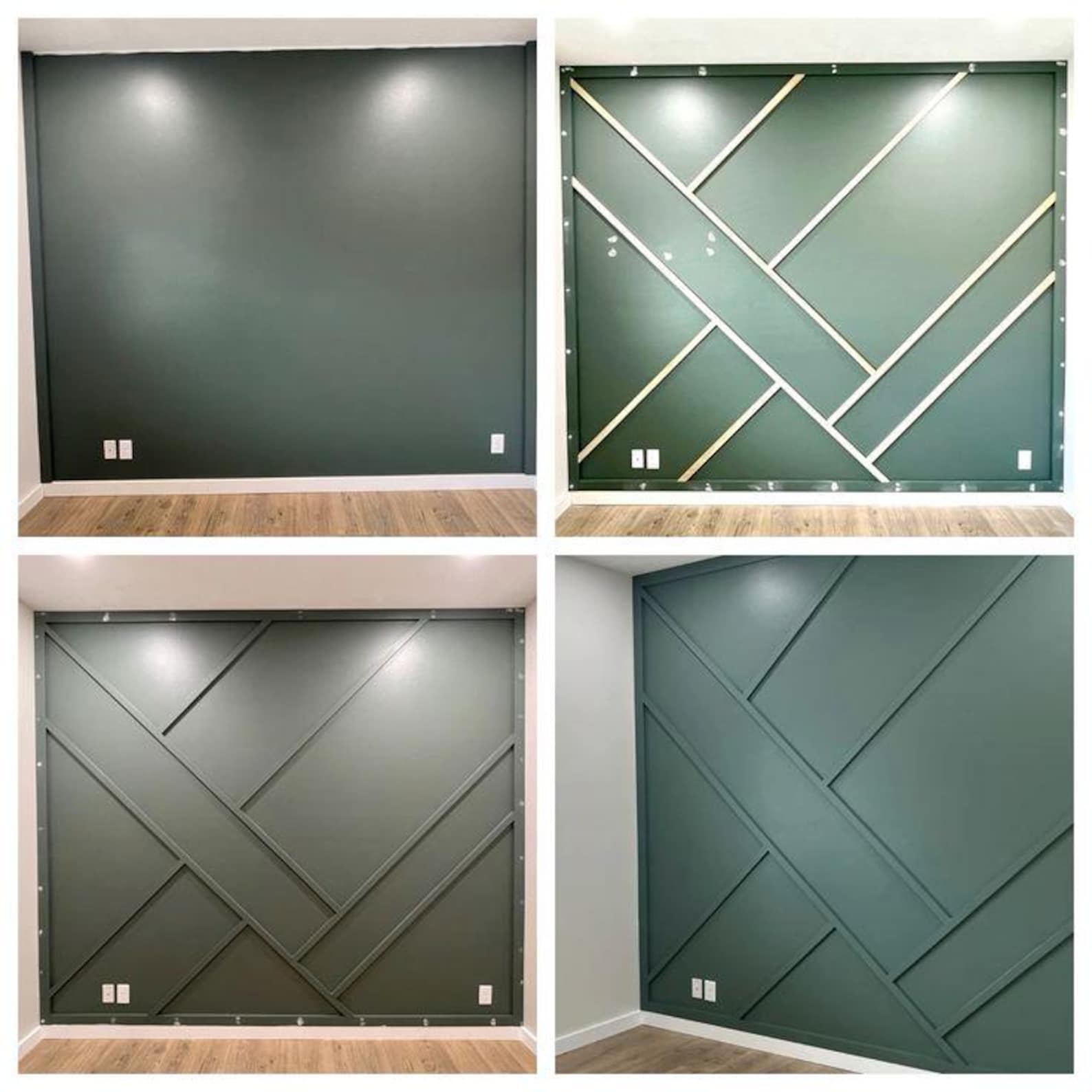 Modern Geometric Wall Paneling, Custom Accent Wall Design - Etsy