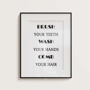 Bathroom Wall Decor Bathroom Print Toilet Rules Print Home Decor Toilet Poster Digital Printable Bathroom Decor Funny Print Toilet Poster