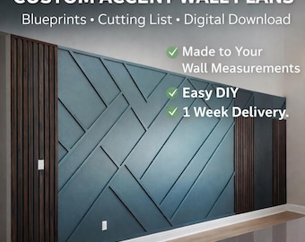 Projetos personalizados para paredes decorativas – Sua parede, suas medidas | Download do projeto digital
