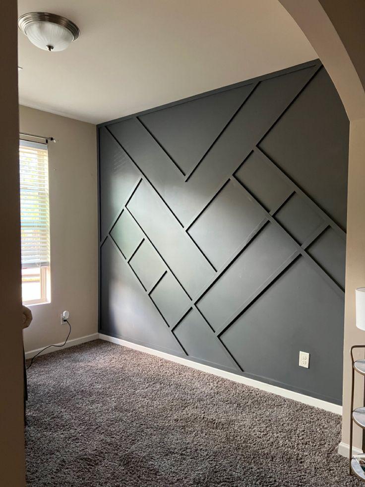 Customized Accent Wall Plans, Amazing Wall Design, Trim Wall Design, Digital Download , Unique Wall Design With Blueprints And Cutting List