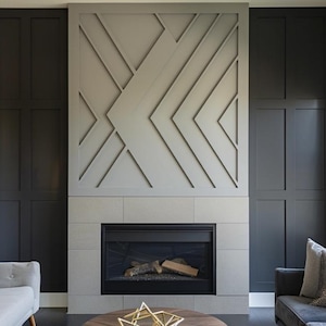 Customized Accent Wall Plans, Amazing Wall Design, Trim Wall Design, Digital Download , Unique Wall Design With Blueprints And Cutting List