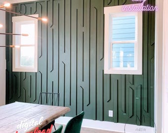 Projetos personalizados para paredes decorativas, acabamentos de parede, plantas (download digital)