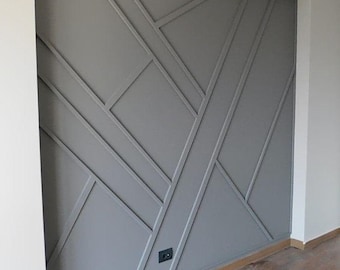 Geometriska väggpaneler, modern accentväggdesign