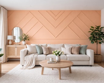 Customized Accent Wall Plans, Amazing Wall Design, Trim Wall Design, Digital Download , Unique Wall Design With Blueprints And Cutting List