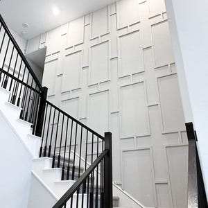 Customized Accent Wall Plans, Amazing Wall Design, Trim Wall Design, Digital Download , Unique Wall Design With Blueprints And Cutting List