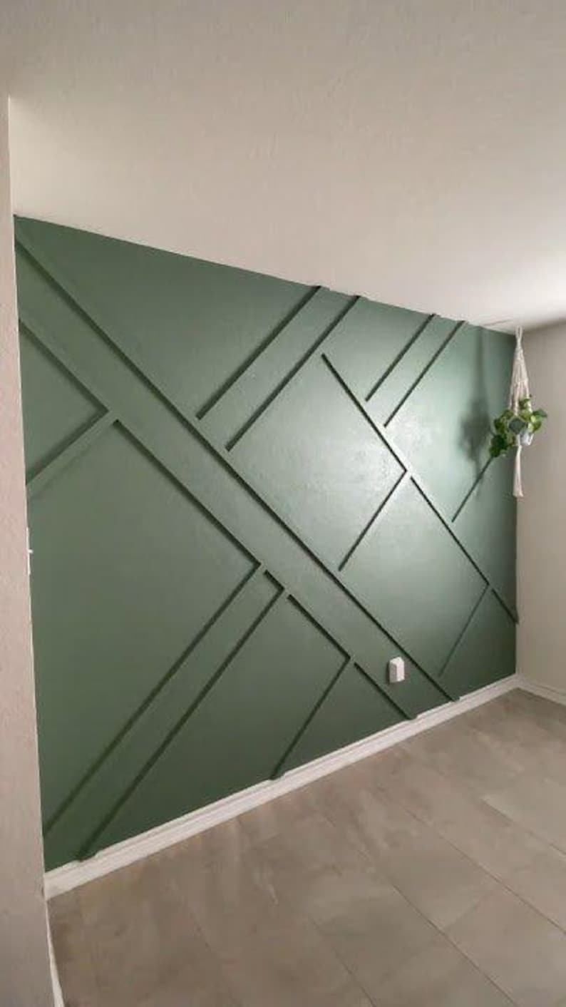 Geometric Wall Paneling, Modern Accent Wall Design - Etsy