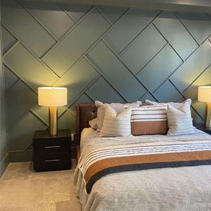 Customized Accent Wall Plans, Amazing Wall Design, Trim Wall Design, Digital Download , Unique Wall Design With Blueprints And Cutting List