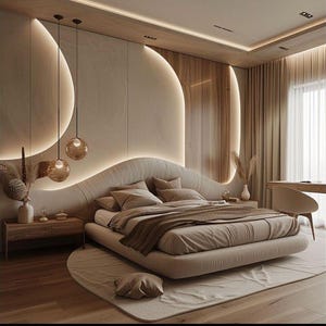 Custom 3D Bed & Headboard Wall Designs – Creative Wooden Panel Ideas for Your Bedroom
