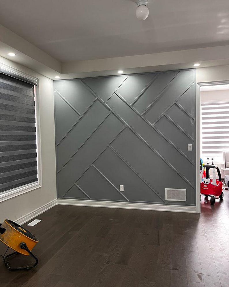Geometric Wall Paneling, Modern Accent Wall Design - Etsy