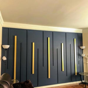 Customized Accent Wall Plans, Amazing Wall Design, Trim Wall Design, Digital Download , Unique Wall Design With Blueprints And Cutting List