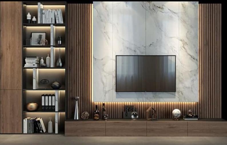 Custom 3D TV & Wall Unit Designs – Creative Wooden Console Ideas for ...