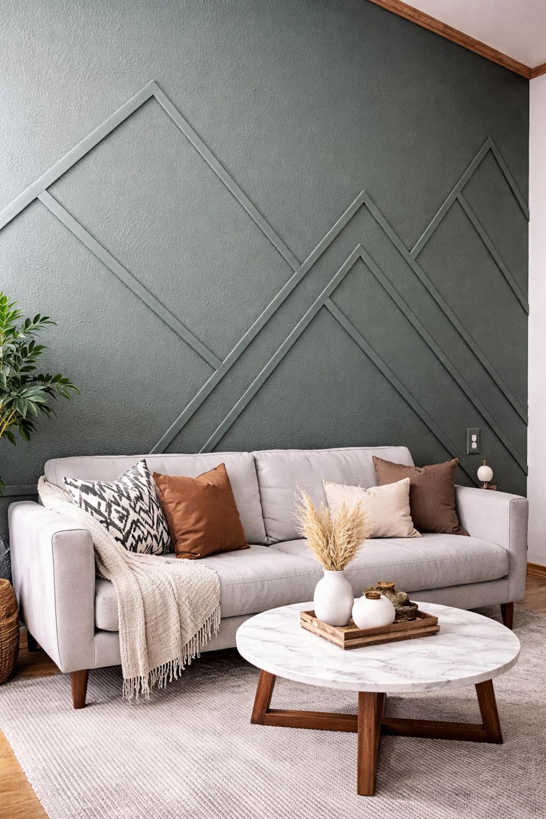 Geometric Wall Paneling, Modern Accent Decor, DIY Wall Design - Etsy