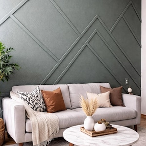 Geometric Wall Paneling, Modern Accent Decor, DIY Wall Design