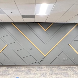 Customized Accent Wall Plans, Amazing Wall Design, Trim Wall Design, Digital Download , Unique Wall Design With Blueprints And Cutting List