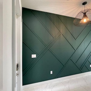 Customized Accent Wall Plans, Amazing Wall Design, Trim Wall Design, Digital Download , Unique Wall Design With Blueprints And Cutting List