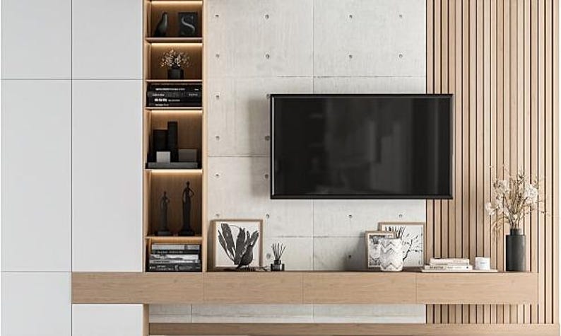 Custom 3D TV & Wall Unit Designs – Creative Wooden Console Ideas for ...