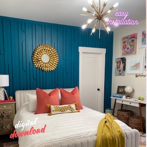Customized Accent Wall Plans, Amazing Wall Design, Trim Wall Design, Digital Download , Unique Wall Design With Blueprints And Cutting List