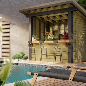 Einfache DIY Outdoor Bar Pläne, Schritt für Schritt Anleitung, Terrasse Bar Pläne