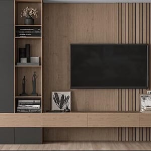 Custom 3D TV & Wall Unit Designs – Creative Wooden Console Ideas for ...