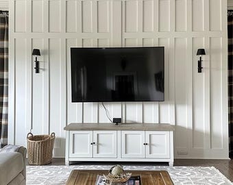 Väggpanelkit med brädor och läkt - Gör-det-själv-panelpaneler för accentvägg - Enkel installation
