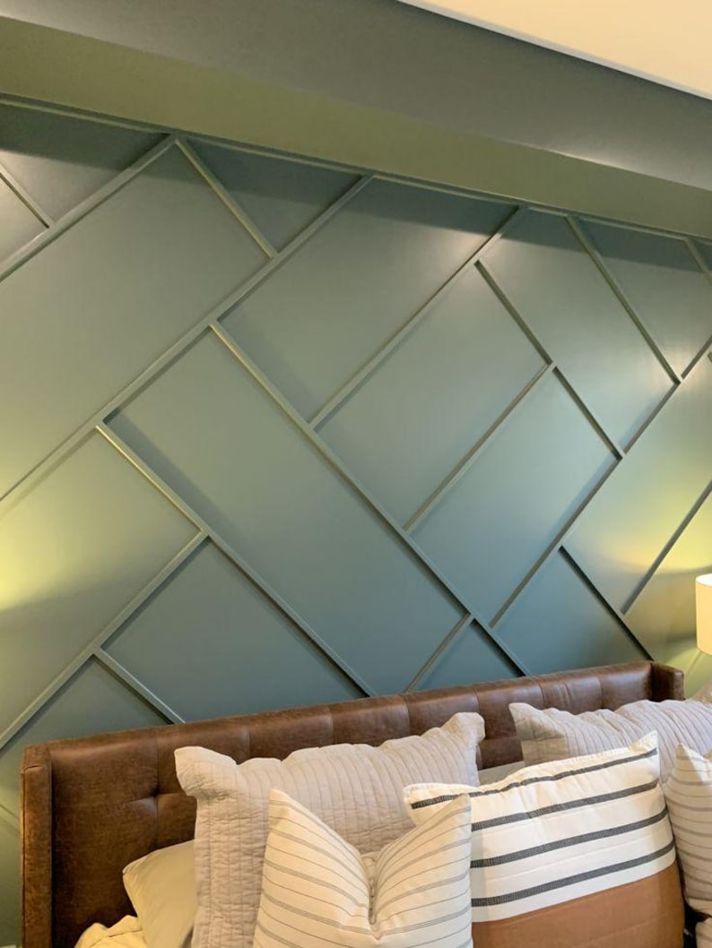 Custom Accent Wall Design Plans, Modern Trim Wall (digital Download) - Etsy