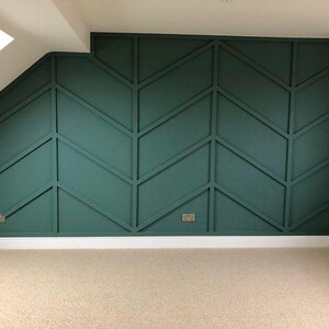 Customized Accent Wall Plans, Amazing Wall Design, Trim Wall Design, Digital Download , Unique Wall Design With Blueprints And Cutting List