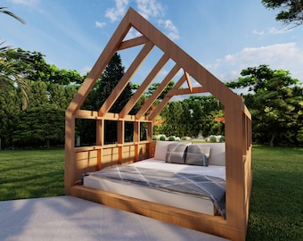 Easy DIY plan Outdoor Daybed