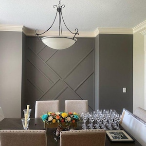 Customized Accent Wall Plans, Amazing Wall Design, Trim Wall Design, Digital Download , Unique Wall Design With Blueprints And Cutting List