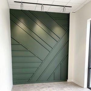 Asymmetrical Wall Molding Project Build-to-Install Wall Molding for Hallway, Pre-Cut Wall Molding Project, Wall Accents for Living Room