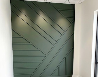 Asymmetrical Accent Wall Molding Design Plan (Digital Download)